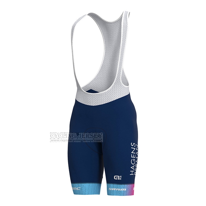 2022 Cycling Jersey Hagens Berman Axeon Fuchsia Sky Blue Short Sleeve and Bib Short